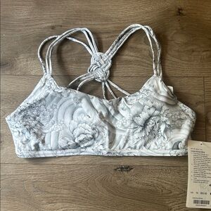 Lululemon Athletica Floral Strappy Bra - Gray